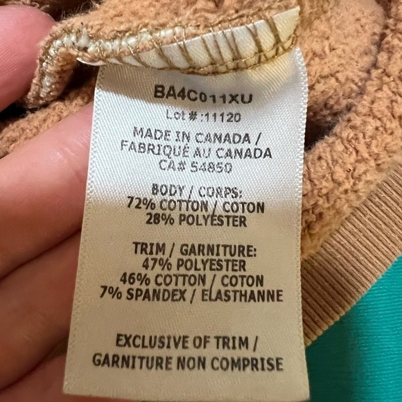 Wesley X Bandier stripe camel sweatshirt size extra small - Picture 6 of 7